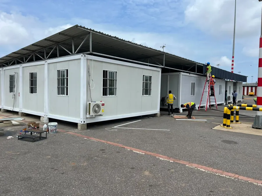 Completed GIWU modular facility on a live site in Ghana