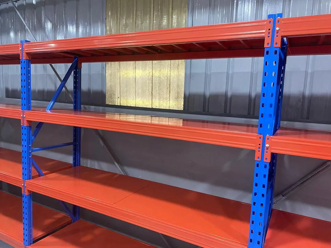 Team installing warehouse racking